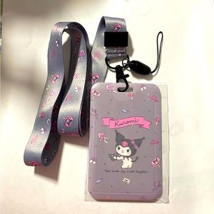 Kuromi lanyard and holder